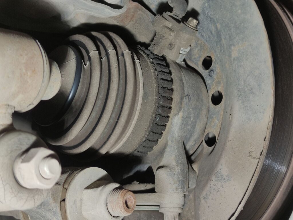 A torn outer CV boot