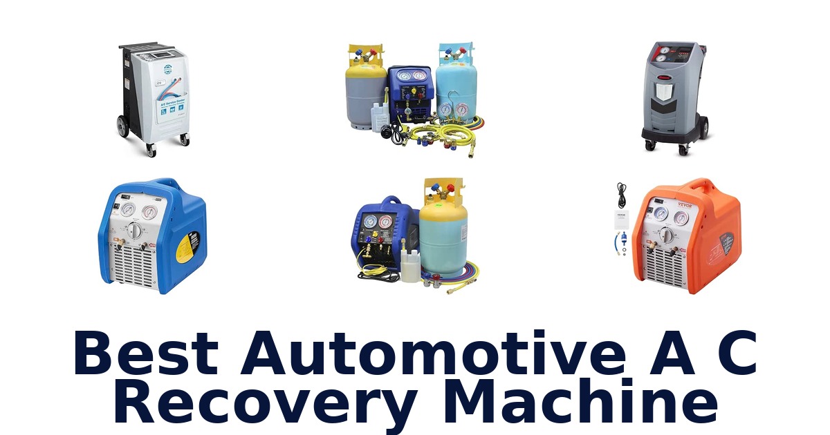 Best Automotive A C Recovery Machine