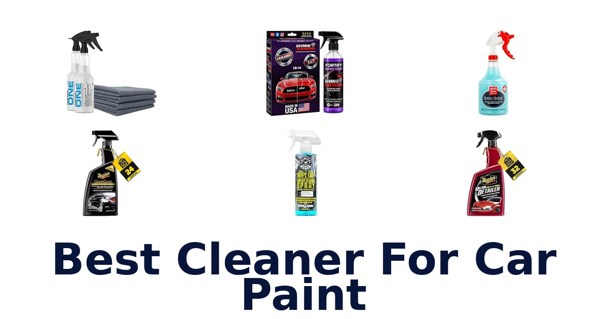 Best Cleaner For Car Paint