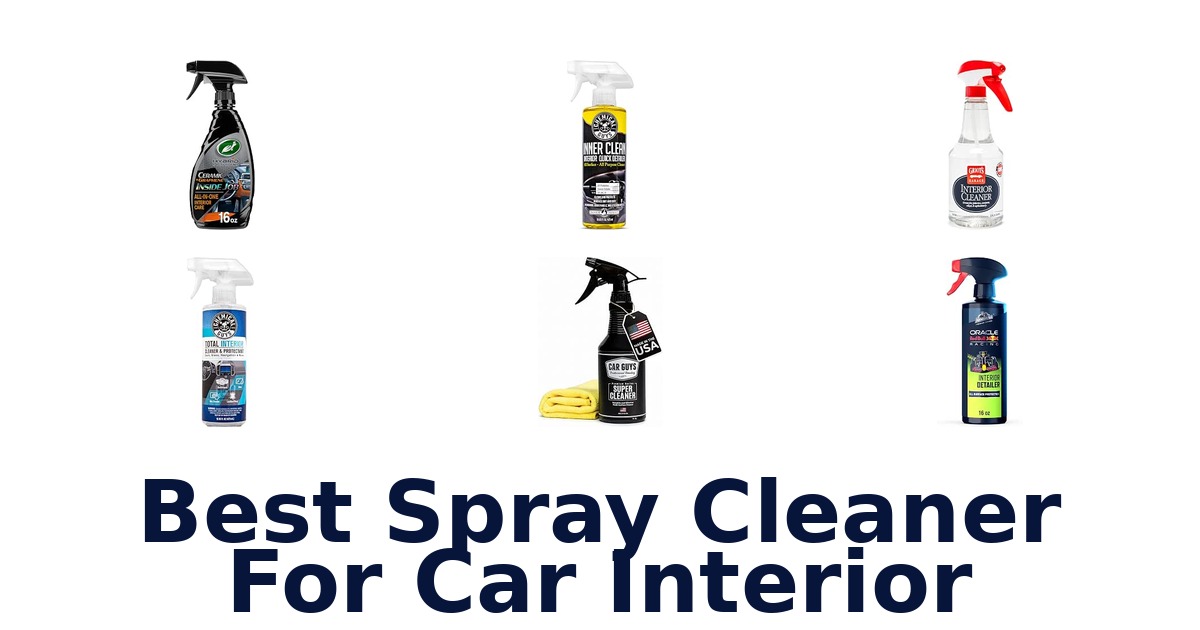 Best Spray Cleaner For Car Interior